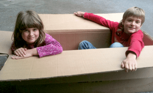 Joseph and Della in a box